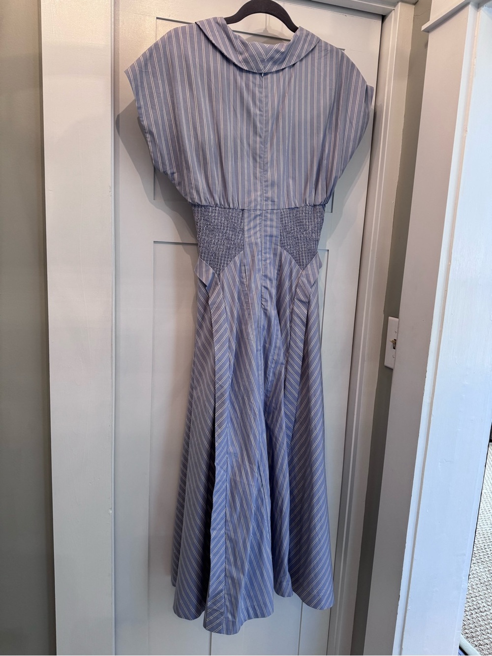 Anthropologie Light Blue and White Striped Maxi Dress - Picture 4 of 7